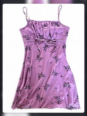Forever 21 Lavender Mini Dress with Butterfly Print